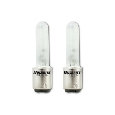 Bulbrite T3 Light Bulbs with Frost Glass Finish and BA15D Double-Contact Bayonet Base, 40 Watt, 2 PK 861185